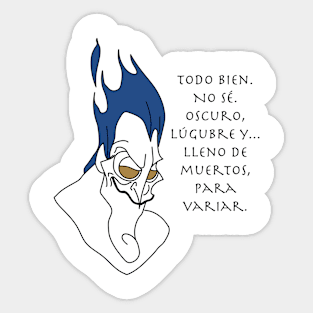 Hades (black outline) Sticker